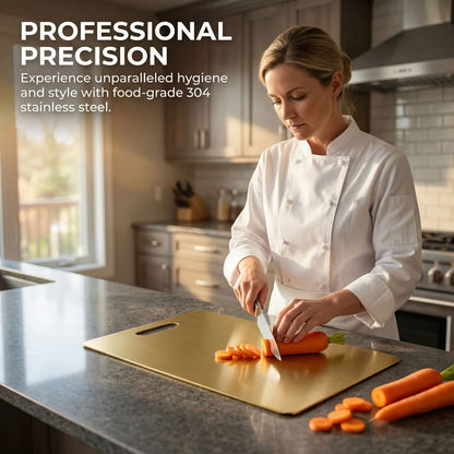 Gold Titanium Stainless Steel Chopping Board