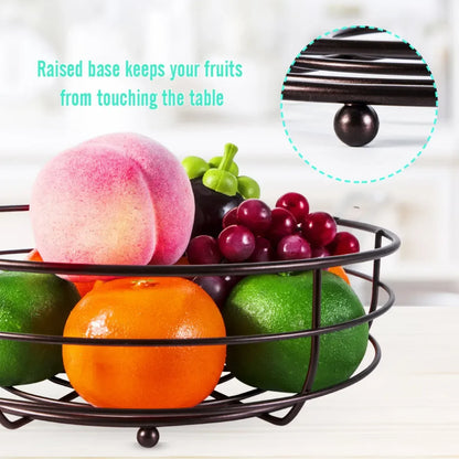 2-Tier Fruit Basket with Banana Hanger