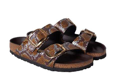 Birkenstock Arizona Big Buckle Microfiber Python Brown