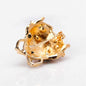 Black Cubic Zirconia & Goldtone Ladybug Brooch