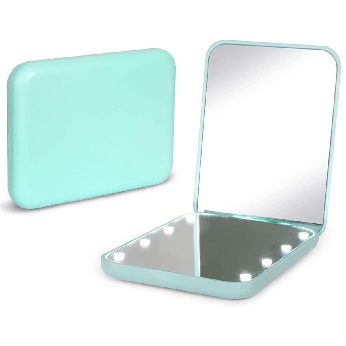 Foldable LED Travel 2X Magnification Makeup Mirror