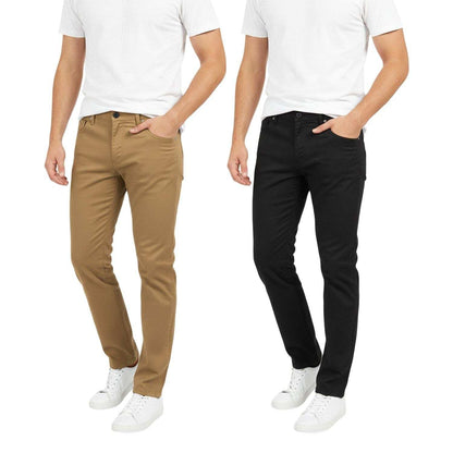 BenBen Mens 2 Pack Chinos Medium Stretch