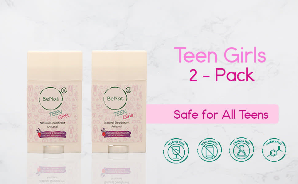 BeNat All-natural Deodorants for Kids & Teens