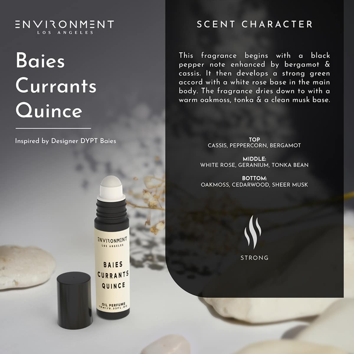 ENVIRONMENT 10mL Roll-on Oil Perfume Baies Currants Quince