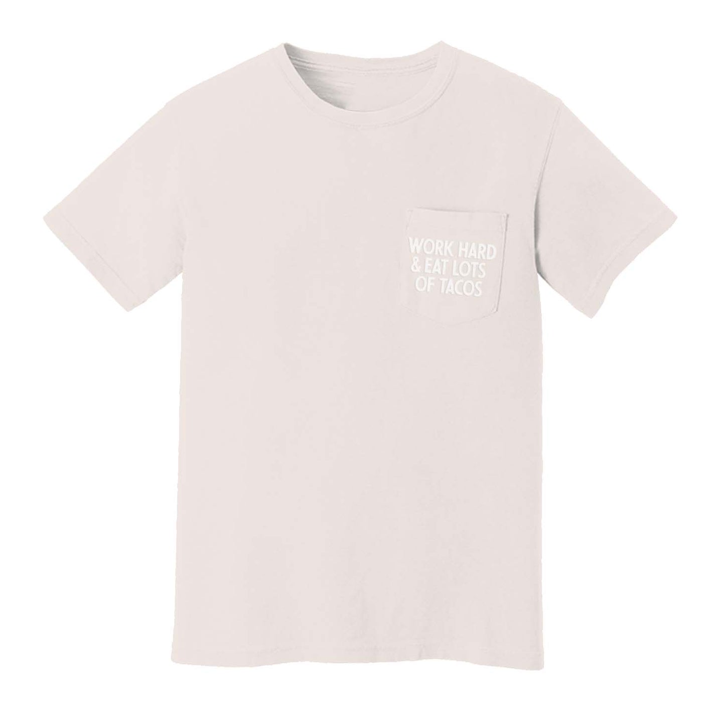 Frankie Jean Work Hard & Eat Lots of Tacos Pocket Tee
