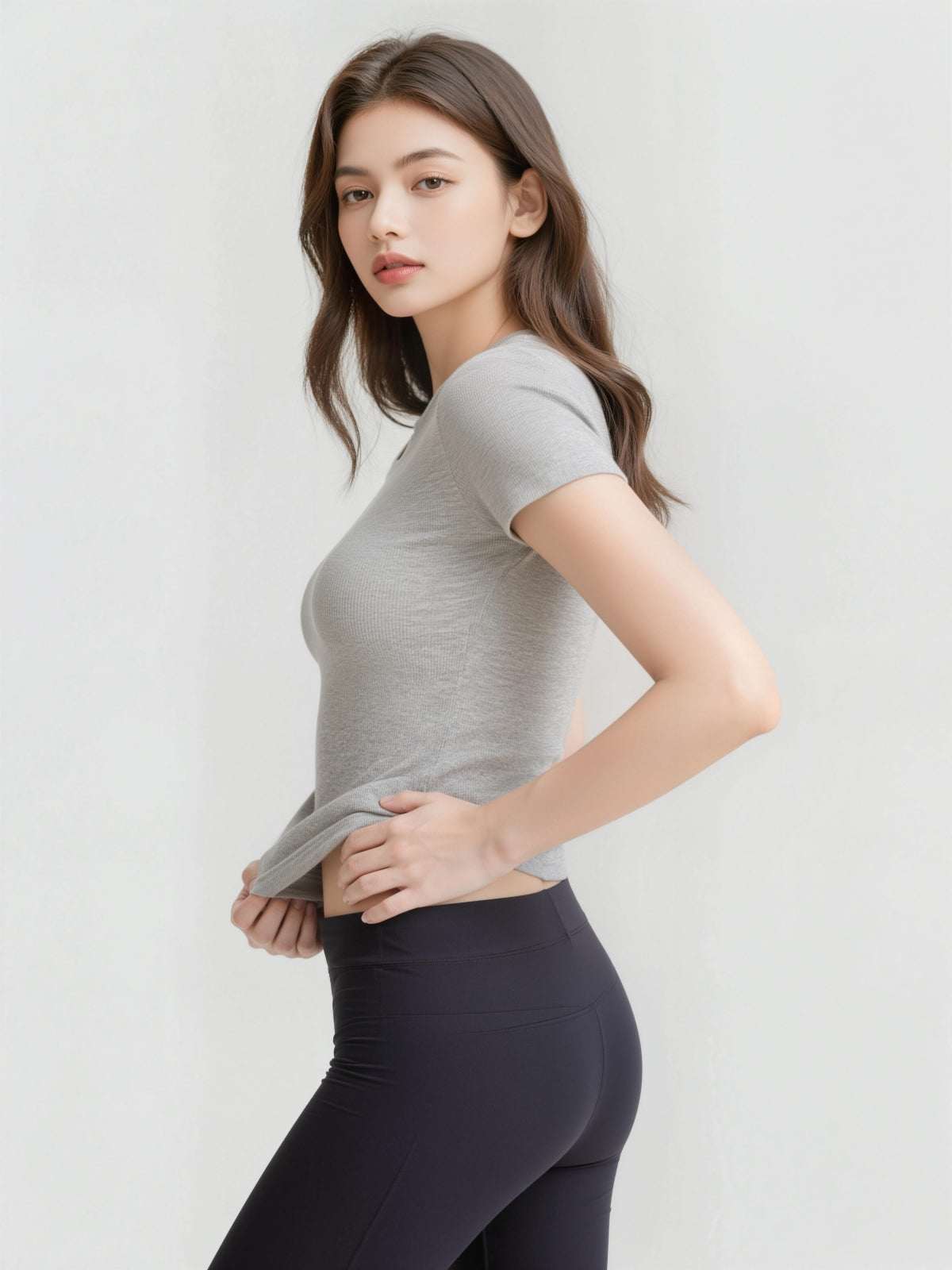 Buttery Soft Built-In Padded Bra Short Sleeve T-Shirt