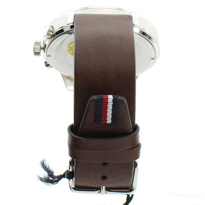 Tommy Hilfiger Men's Watch Chronograph Brown Leather 1791487 Chase