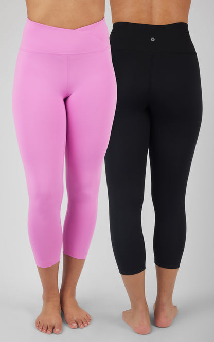 90 Degree by Reflex 2 PK Interlock Crossover & Everyday Capris