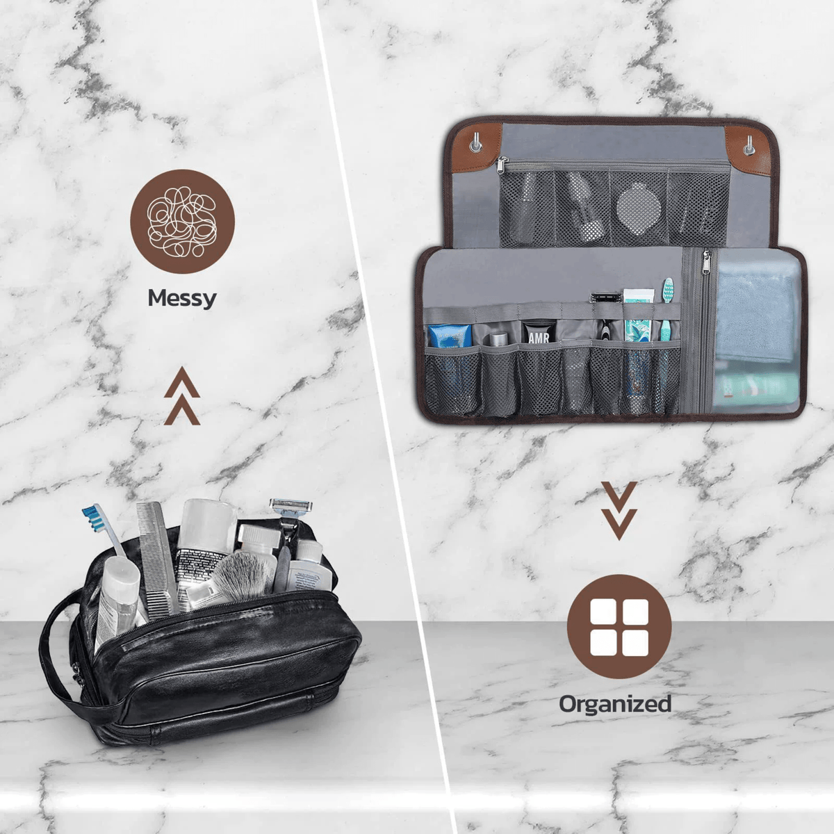 BENE Men’s Travel Toiletry Bag – Compact, Durable & Organized