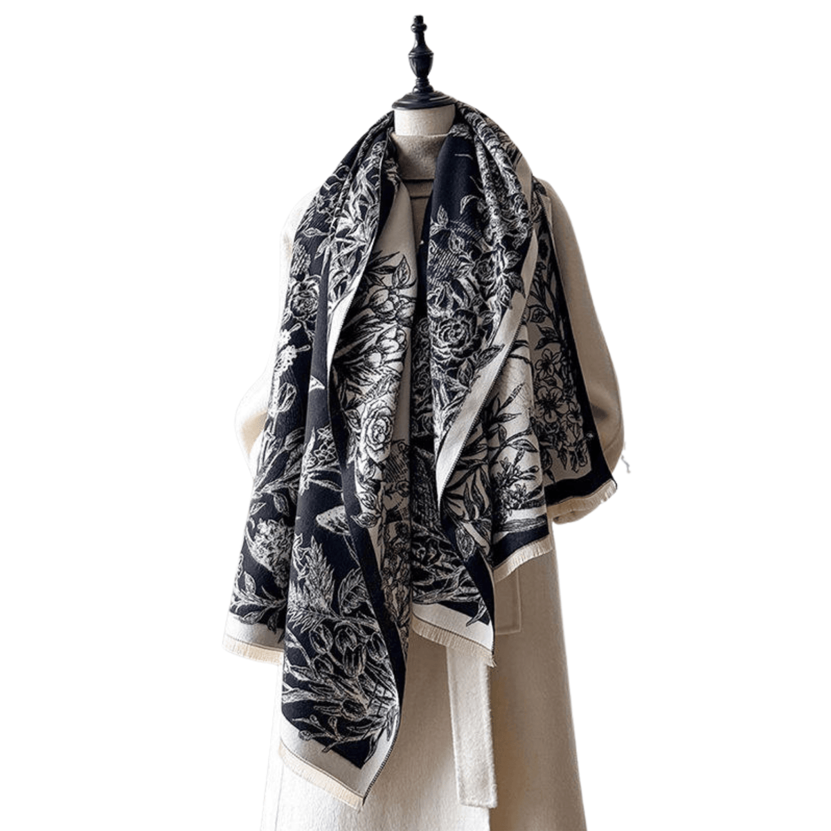 Elegant Botanical Print Scarf