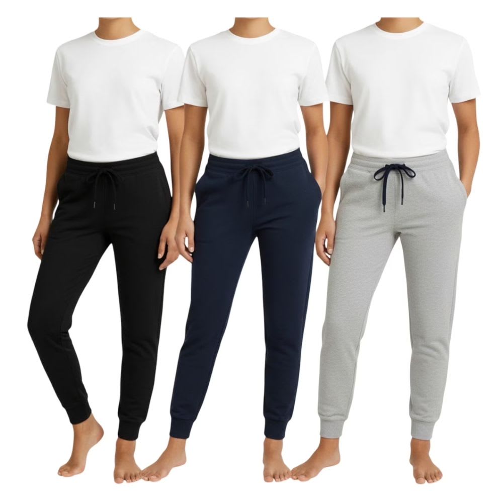 BenBen Womens 3 Pack Fleece Ultra Soft Jogger