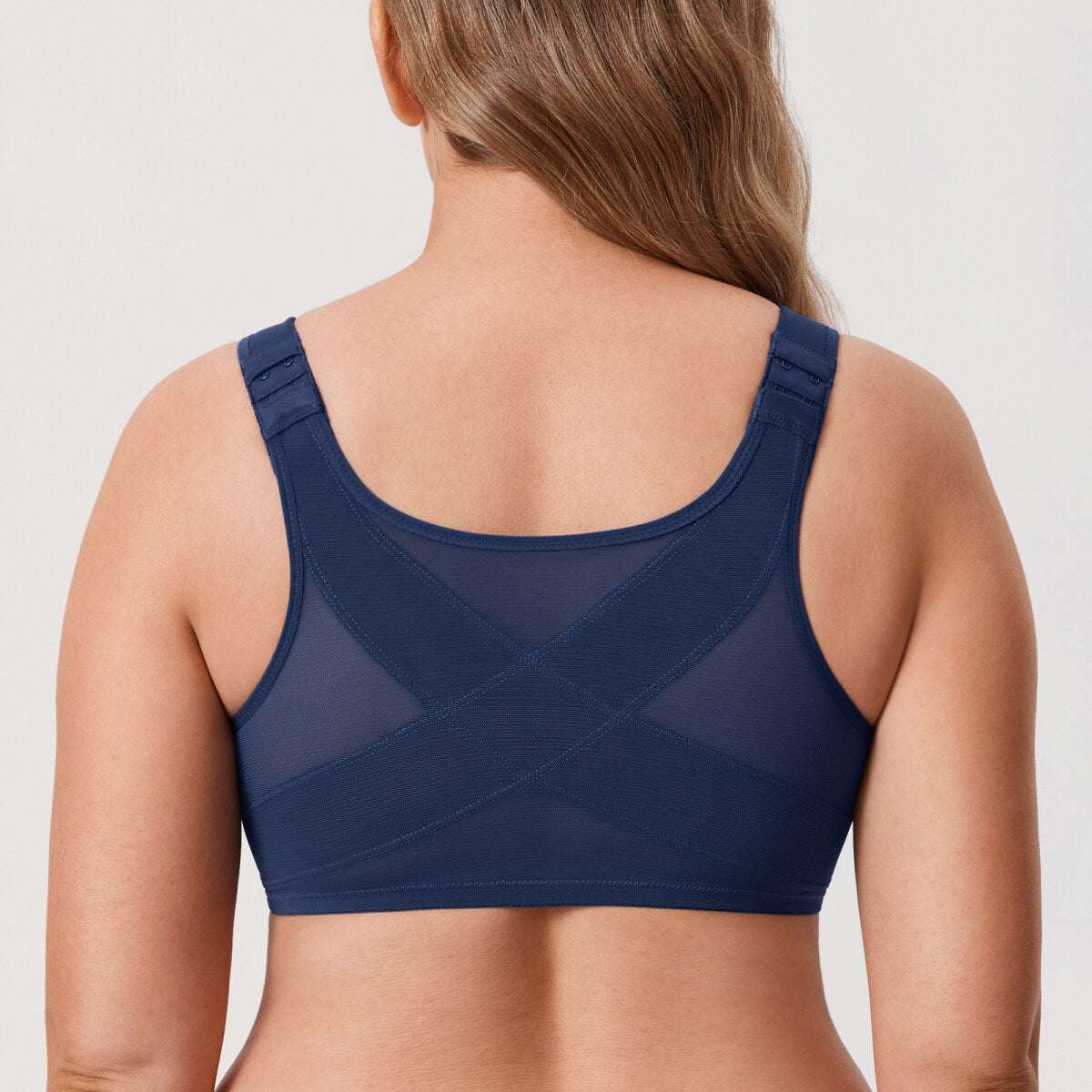 Front Closure Posture Support Underwire Plunge Bra