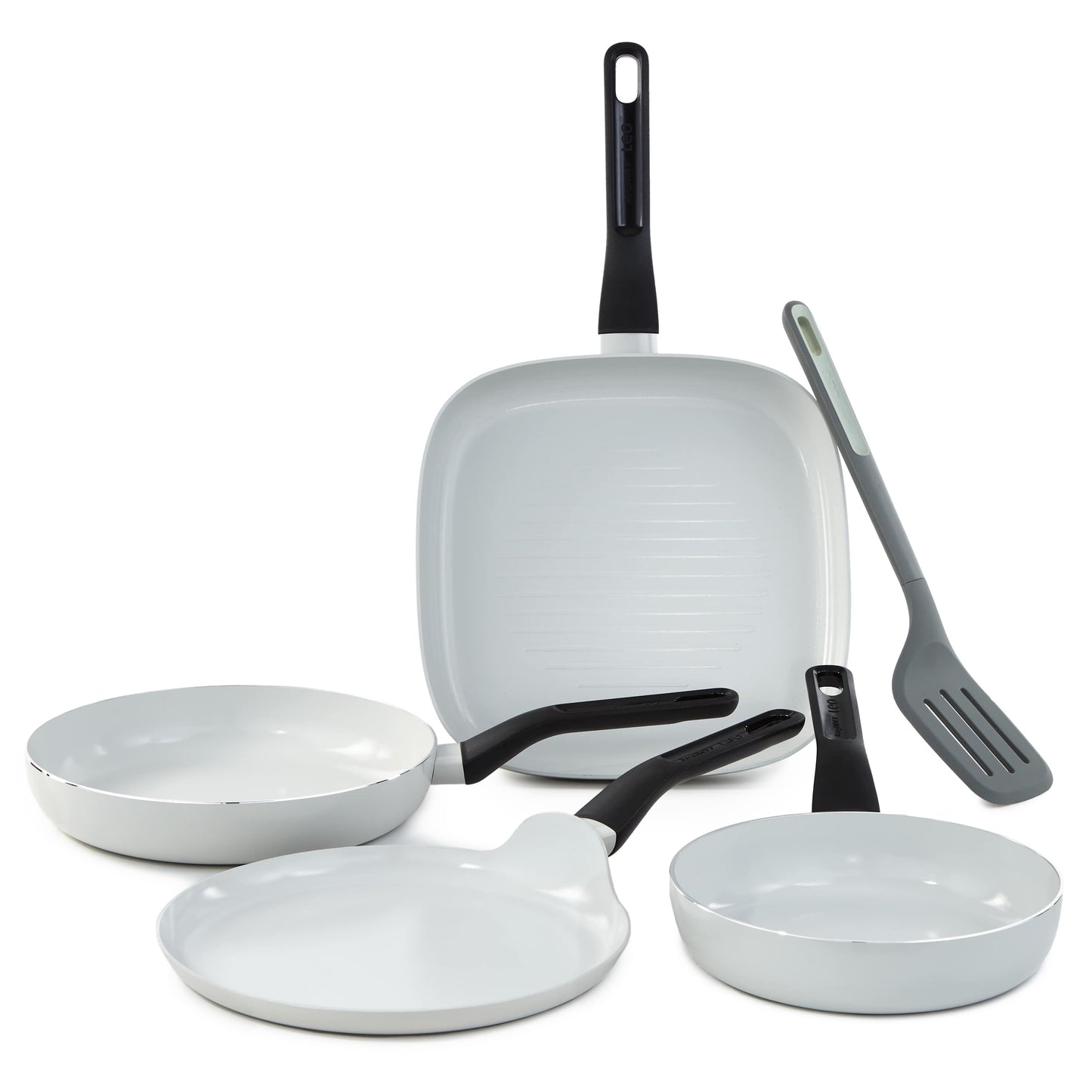BergHOFF Leo Glints 5Pc Ceramic Nonstick Cookware Set, Spirit