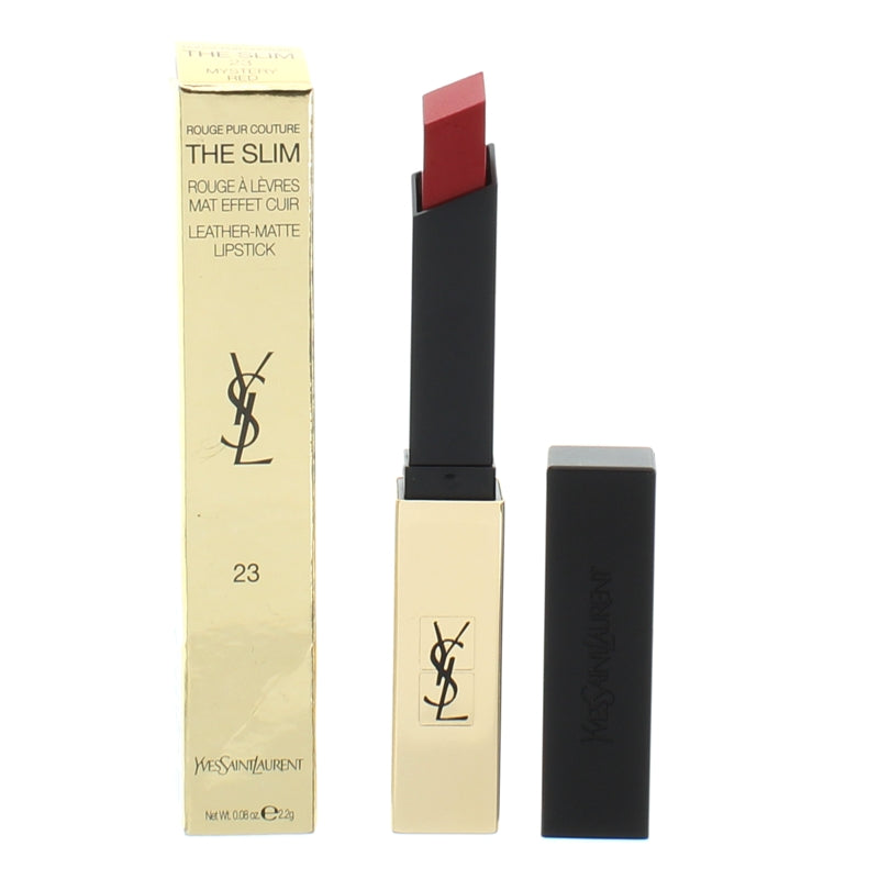 YSL Red Lipstick The Slim Leather-Matte 23 Mystery Red