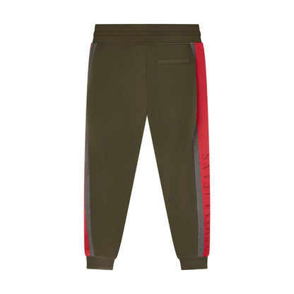 Armani Men's Green & Red Tracksuit Bottoms