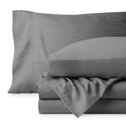Bare Home Washed Microfiber Sheet Set