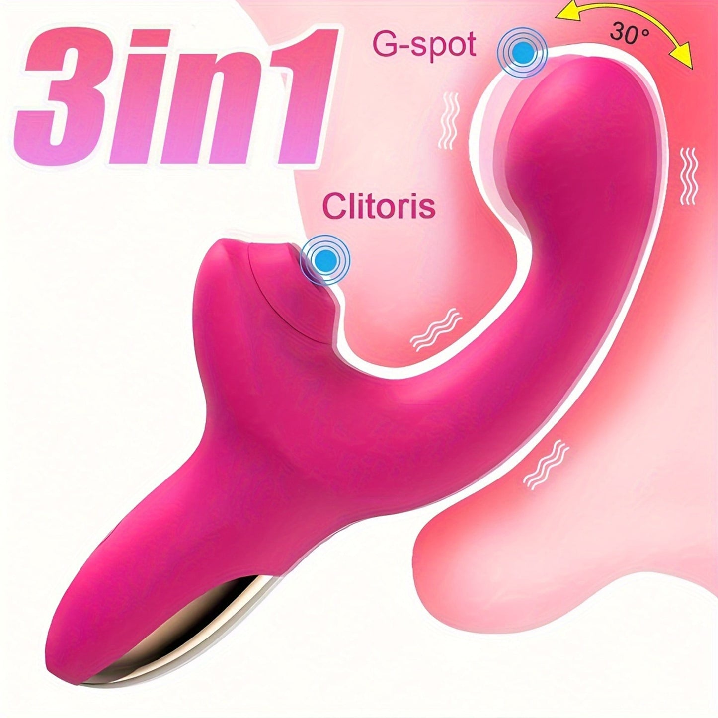 Blissed Dual-Action Clitoral Suction & G-Spot Vibrator – Double Stimulation Toy