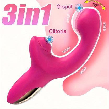 Blissed Dual-Action Clitoral Suction & G-Spot Vibrator – Double Stimulation Toy