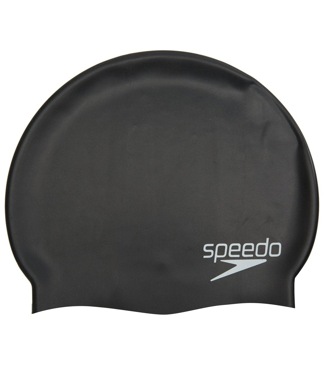 Speedo Junior Solid Silicone Cap - Black