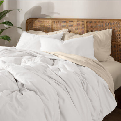 Bare Home Organic Cotton Jersey Duvet Cover Set
