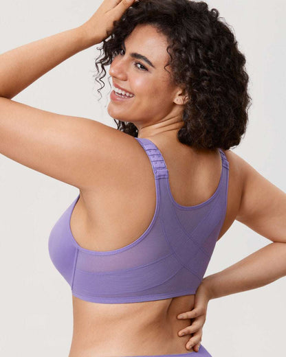 Front Closure Posture Support Underwire Plunge Bra