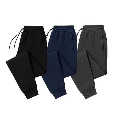 BenBen Mens 3 Pack Ultra Soft Basic Fleece Jogger
