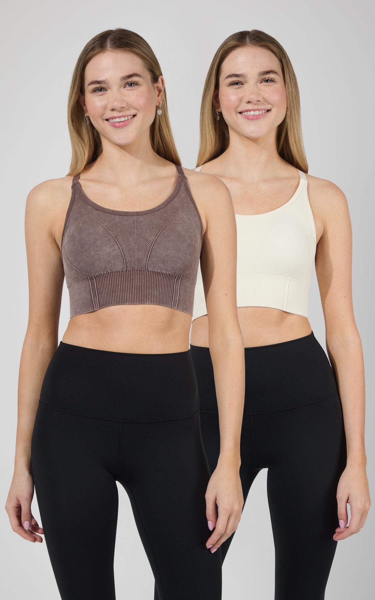 90 Degree by Reflex 2 PK Stone Washed Verta Textured Bra