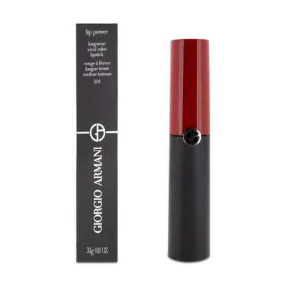 Giorgio Armani Lip Power Longwear Vivid Colour Lipstick 504 Flirt (Blemished Box)