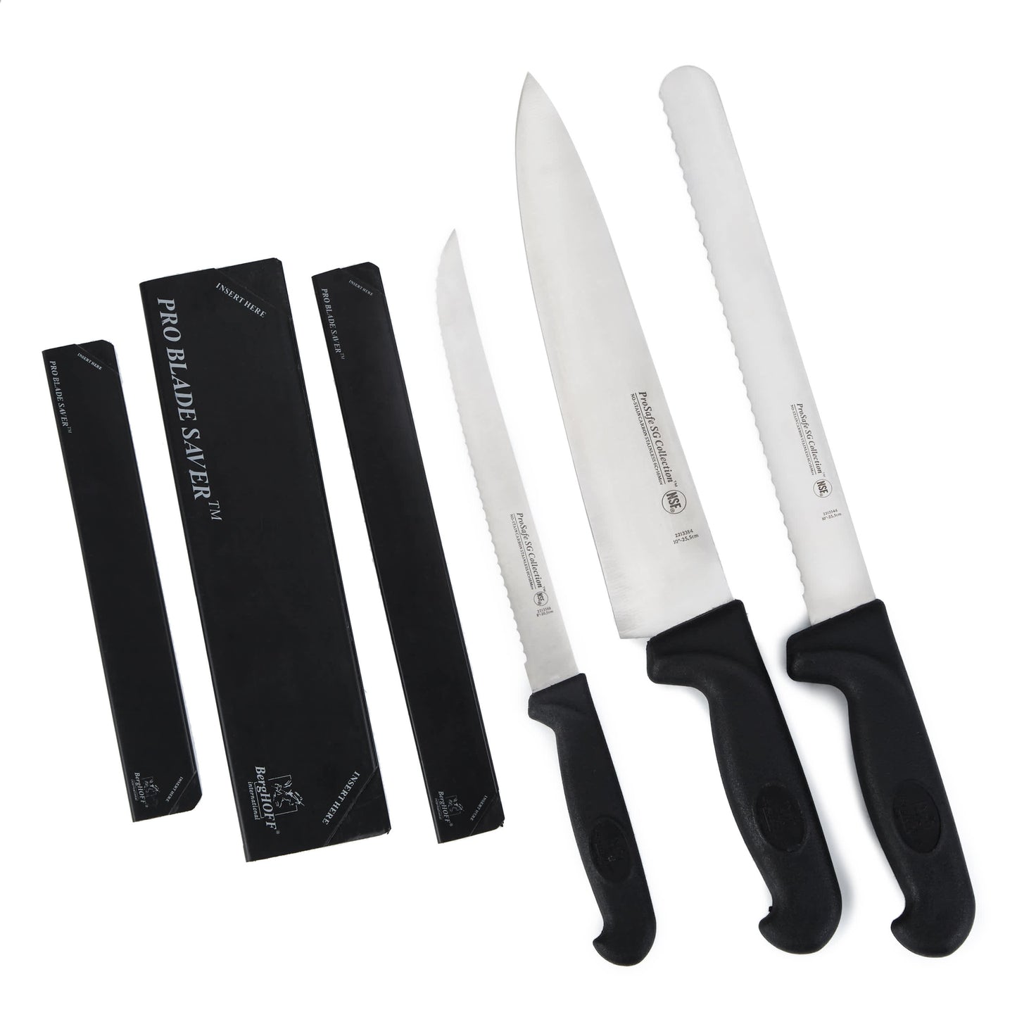 BergHOFF Soft Grip 3pc Stainless Steel Knife Set