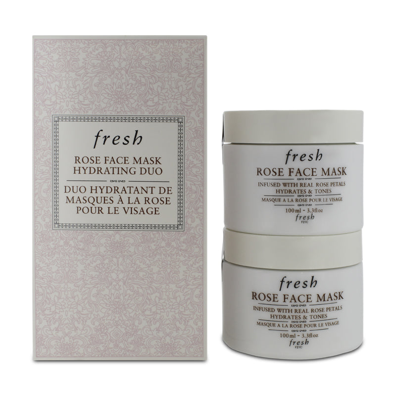 Fresh Rose Face Mask Hydrating Duo 2 x 100ml (Clearance)