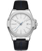 Dkny Men Watch, Silver Color Case, Silver Dial, Black Leather Strap, 3 Hands Date, 10 Atm