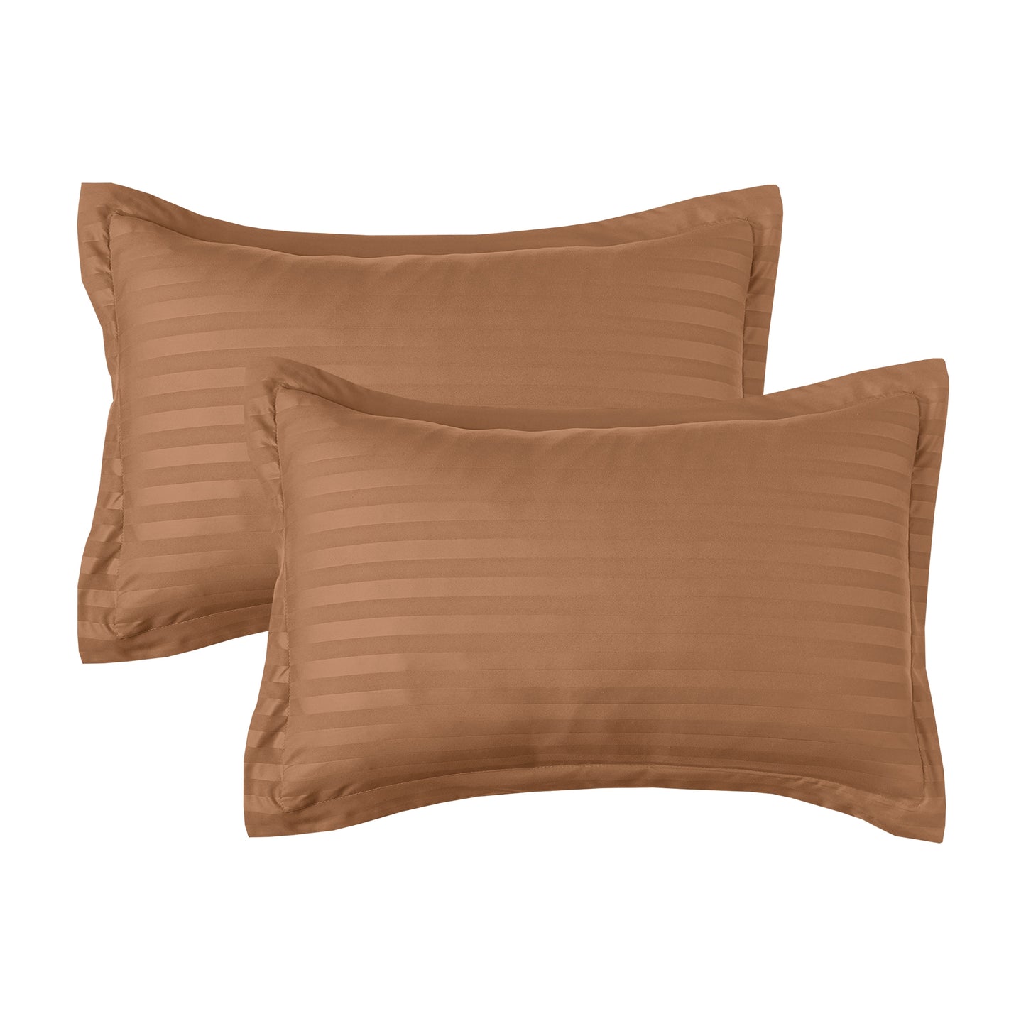 Elegant Comfort 8-Piece Dobby Stripe Comforter Set - Includes 4-Piece Sheet Set with Double Sided Storage Pockets
