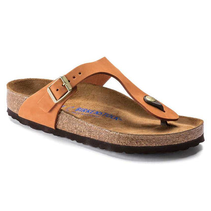 Birkenstock Gizeh Soft Footbed Nubuck Leather Pecan Sandals