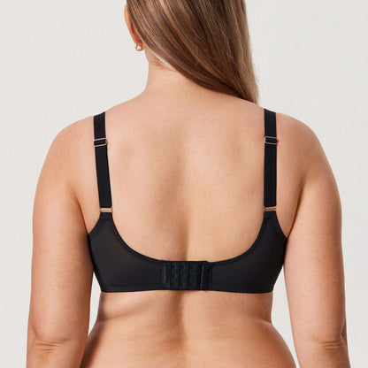 Cosnufy Sheer Mesh Plunge Underwire Full Coverage Bra