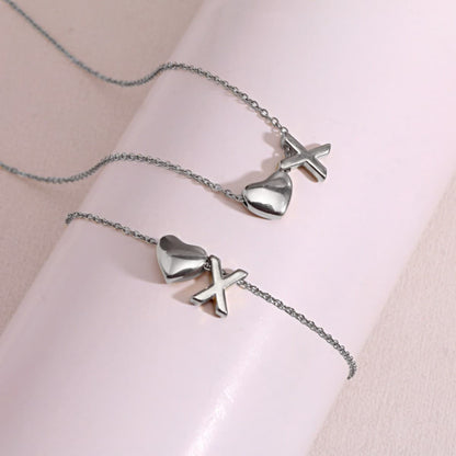 Dainty A-Z Initial Heart Necklace