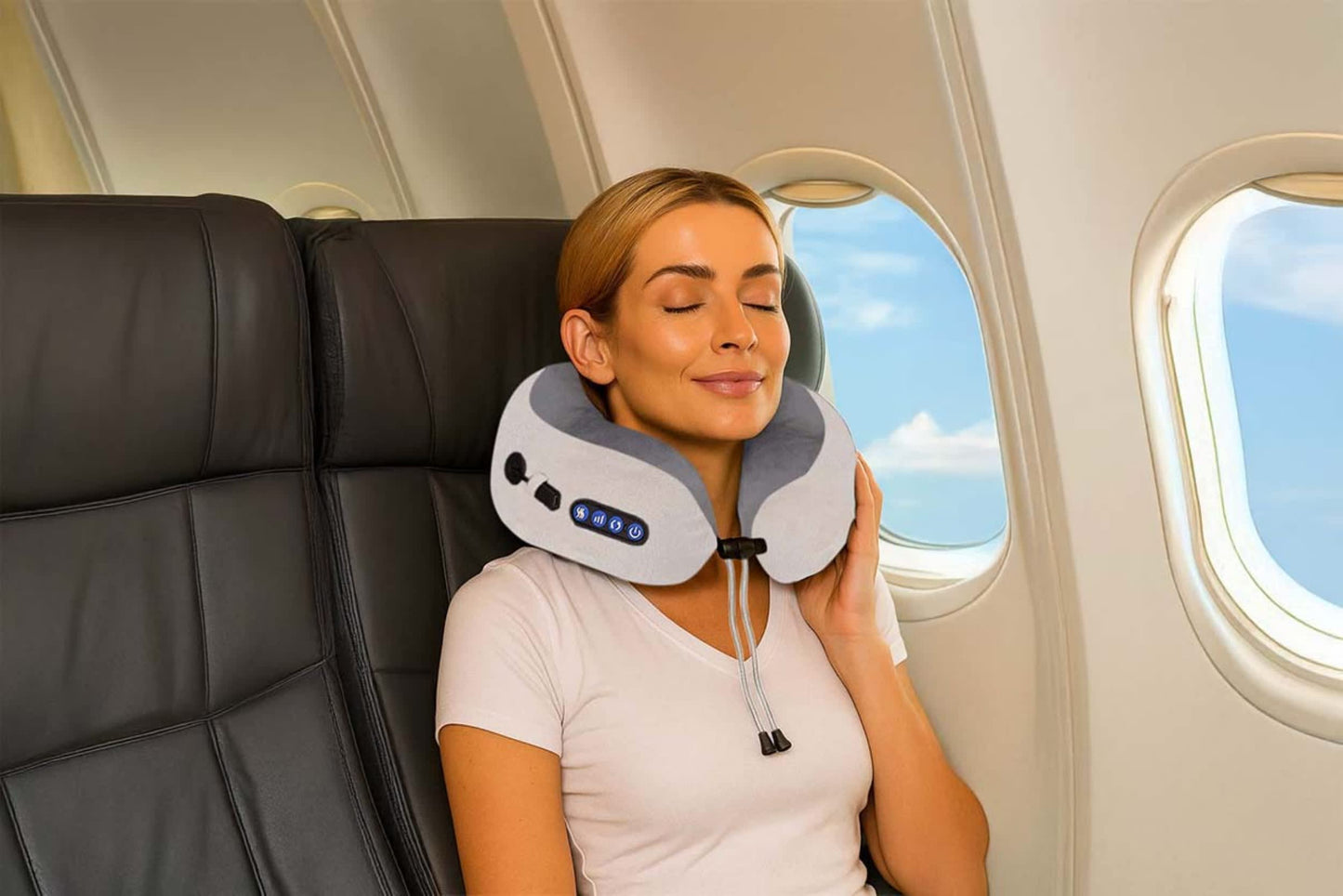 Calm Wrap Rechargeable Memory Foam Pillow Massager