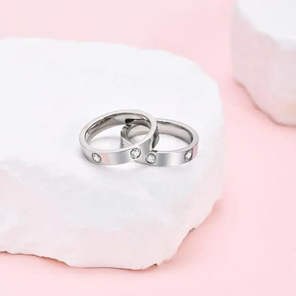 Classic Sparkling Stud Band Ring