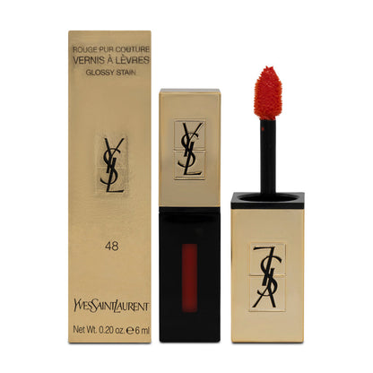 YSL Rouge Pur Couture Glossy Stain 48 Orange Graffiti