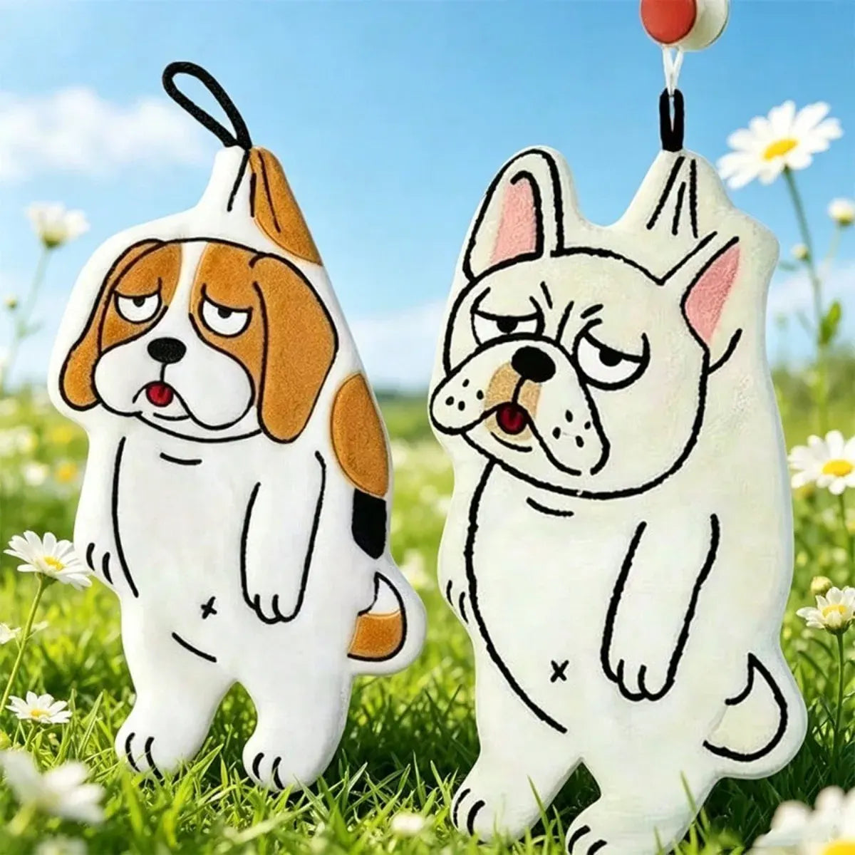 Cute Dog-Shaped Hanging Hand Towel(1/4 PCS)
