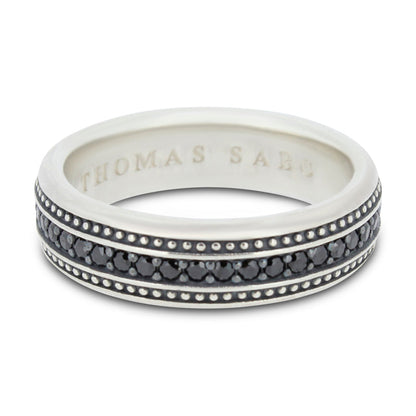 Thomas Sabo Eternity Ring TR2004-051-11-62 With Black Zirconia Stones