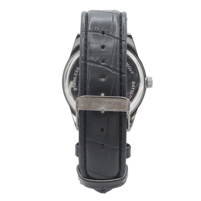 Geoffrey Beene Black Leather Strap Men's Watch GB8065GUBK