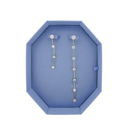 Swarovski Constella Asymmetrical Gold Drop Earrings 5622721 (Blemished Box)