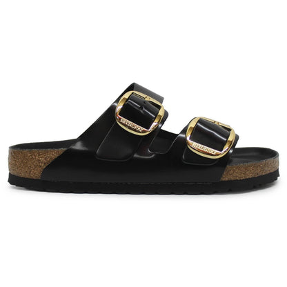 Birkenstock Arizona Big Buckle Natural Leather Patent High Shine Black