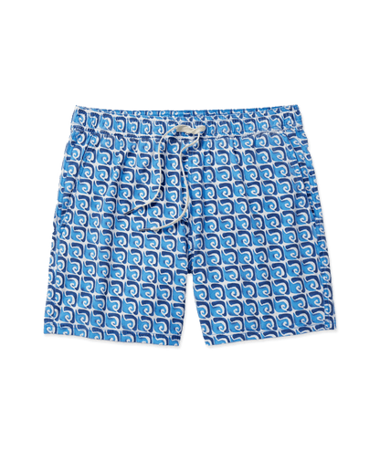 Fair Harbor The Bungalow Men's Swim Trunk Boardshort - Rolling Waves
