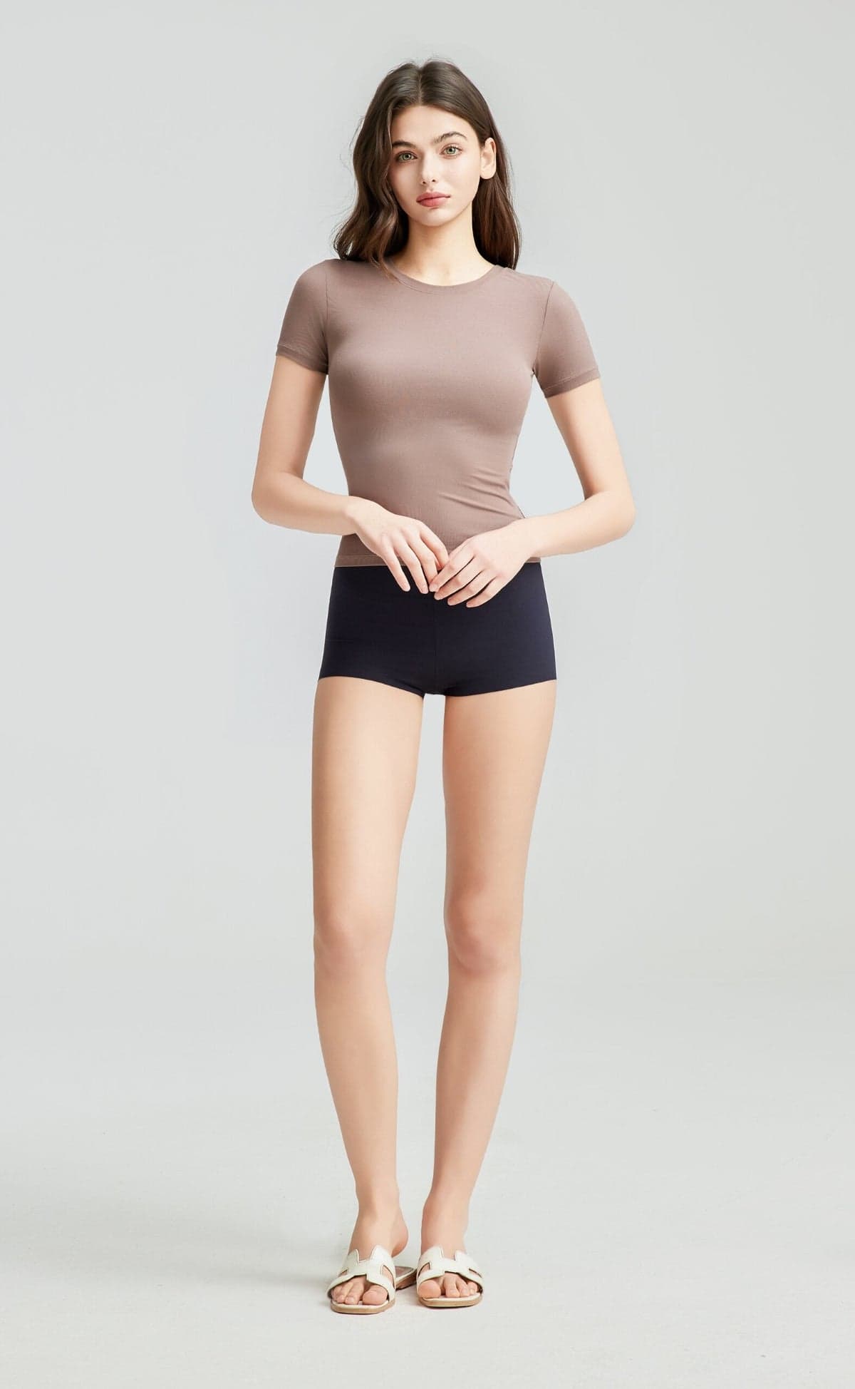 Buttery Soft Built-In Padded Bra Short Sleeve T-Shirt