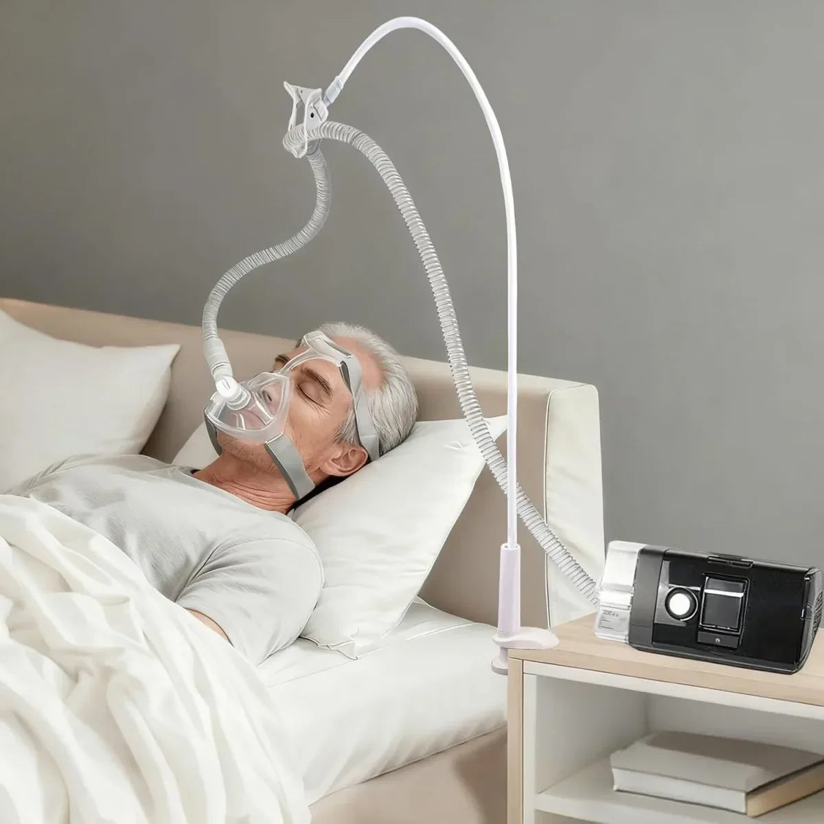 Adjustable CPAP Tube Hanger