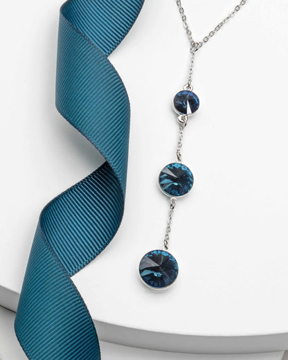 3 Rivoli Crystal Graduated Necklace made with Swarovski