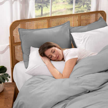 Bare Home Organic Cotton Jersey Duvet Cover Set