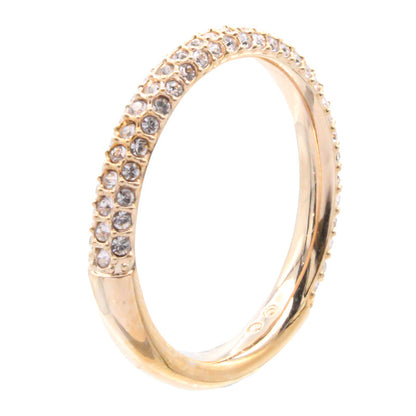 Swarovski Stone Rose Gold Ring Size 58