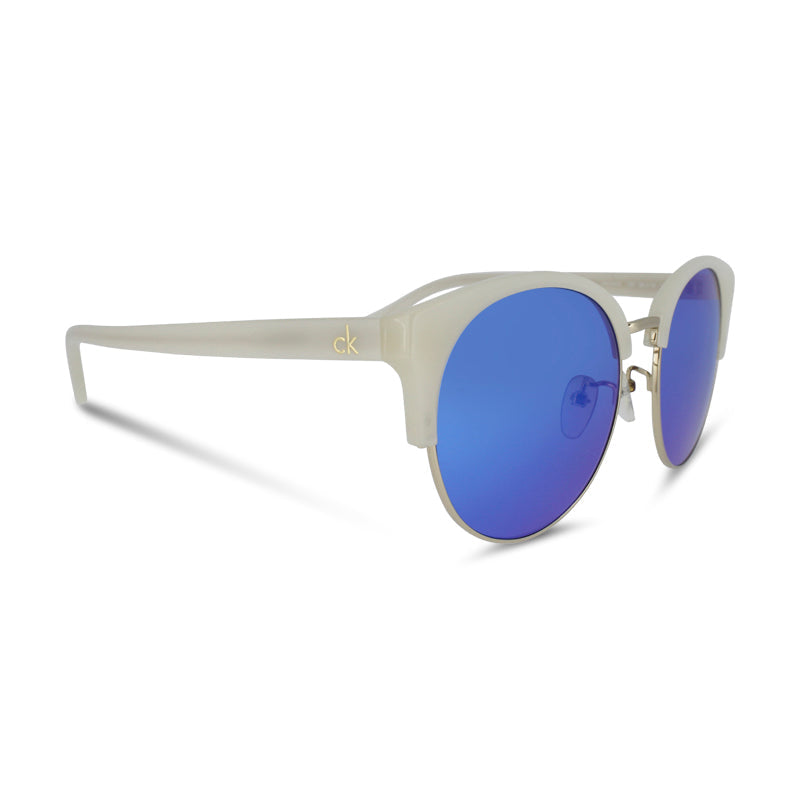 Calvin Klein White & Blue Mirror Sunglasses CK4338SK 107 *EX DISPLAY*